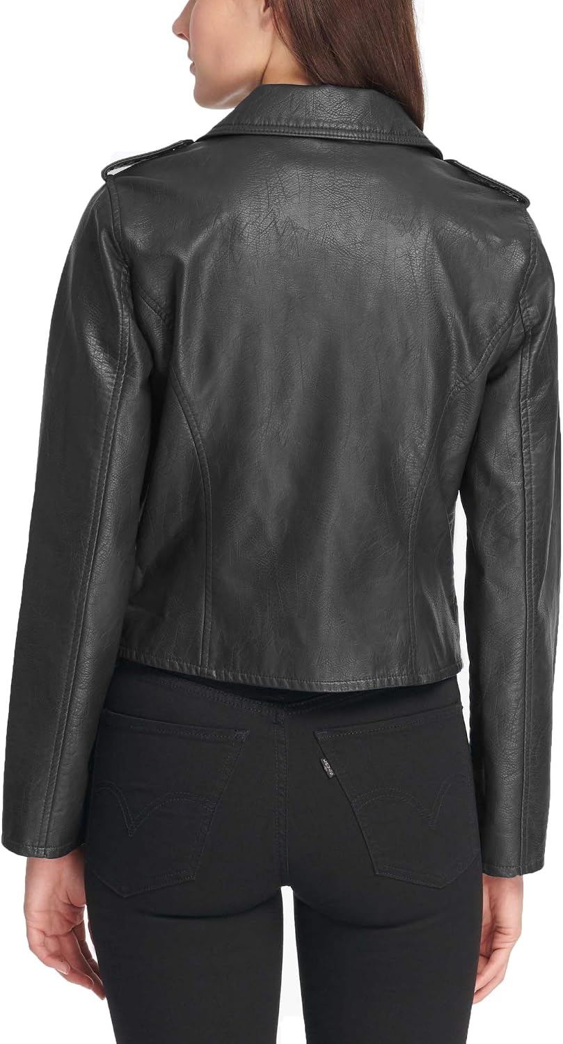 image:imageLevis Womens The Classic Faux Leather Moto Jacket Regular amp Plus SizeBlack
