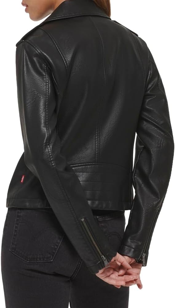 image:imageLevis Womens The Classic Faux Leather Moto Jacket Regular amp Plus SizeClassic Black