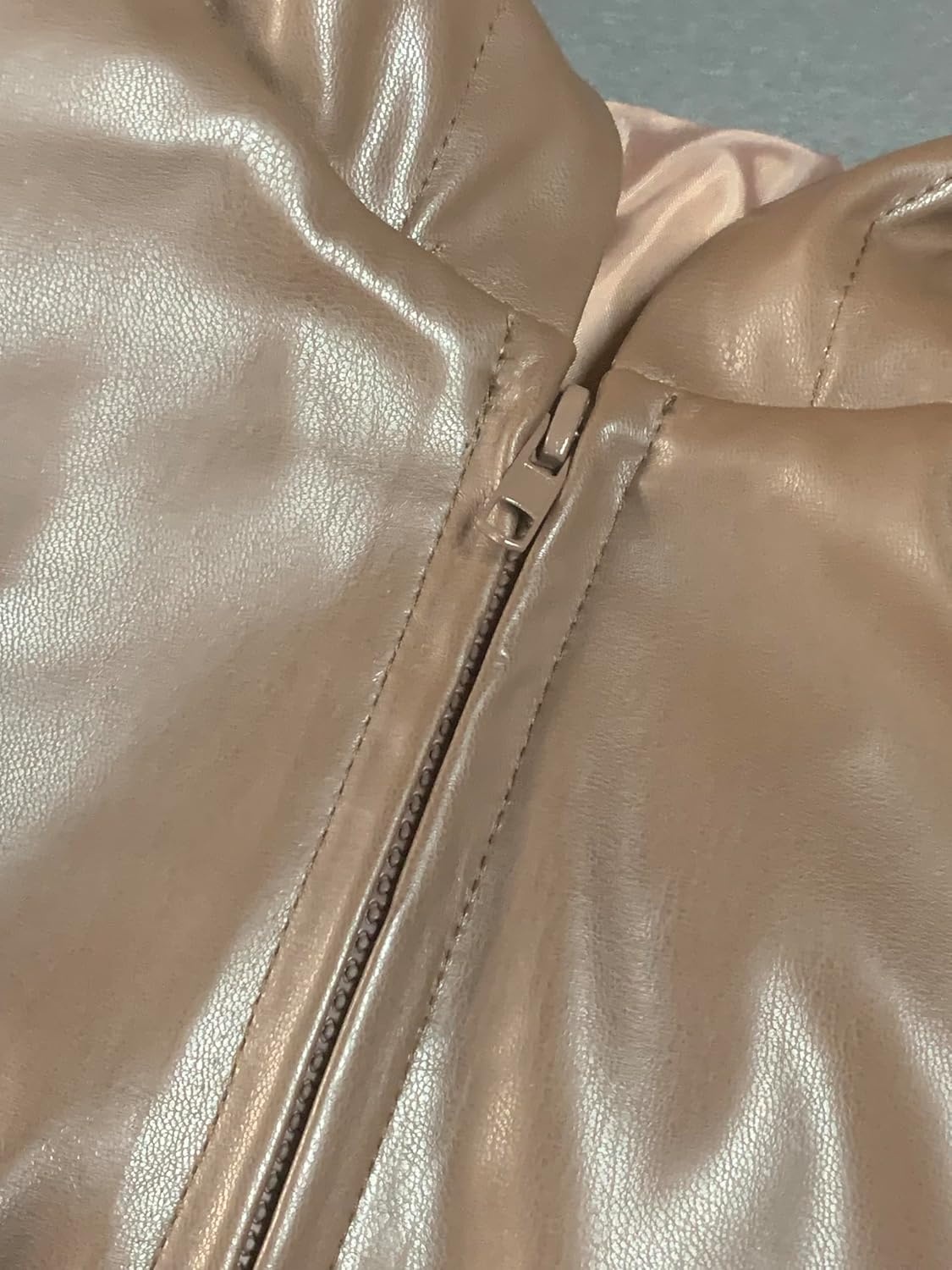 image:imageMandonce Leather Jacket Women Zip up Hoodies Motorcycle Bomber Jacket Streetwear Cropped Trench Coat for WomenBrown