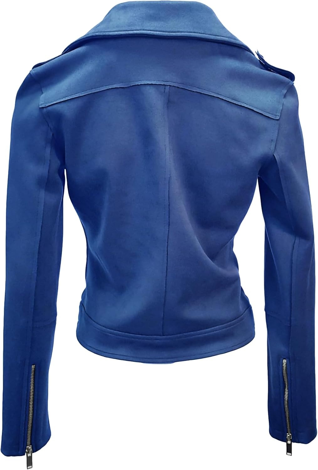 image:imageODCOCD Faux Suede Jacket for Women Long Sleeve Zipper Up Casual OutwearBlue