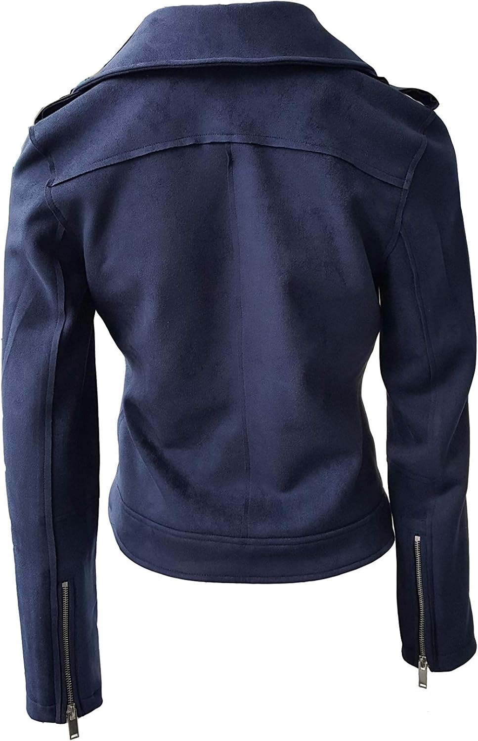 image:imageODCOCD Faux Suede Jacket for Women Long Sleeve Zipper Up Casual OutwearNavy