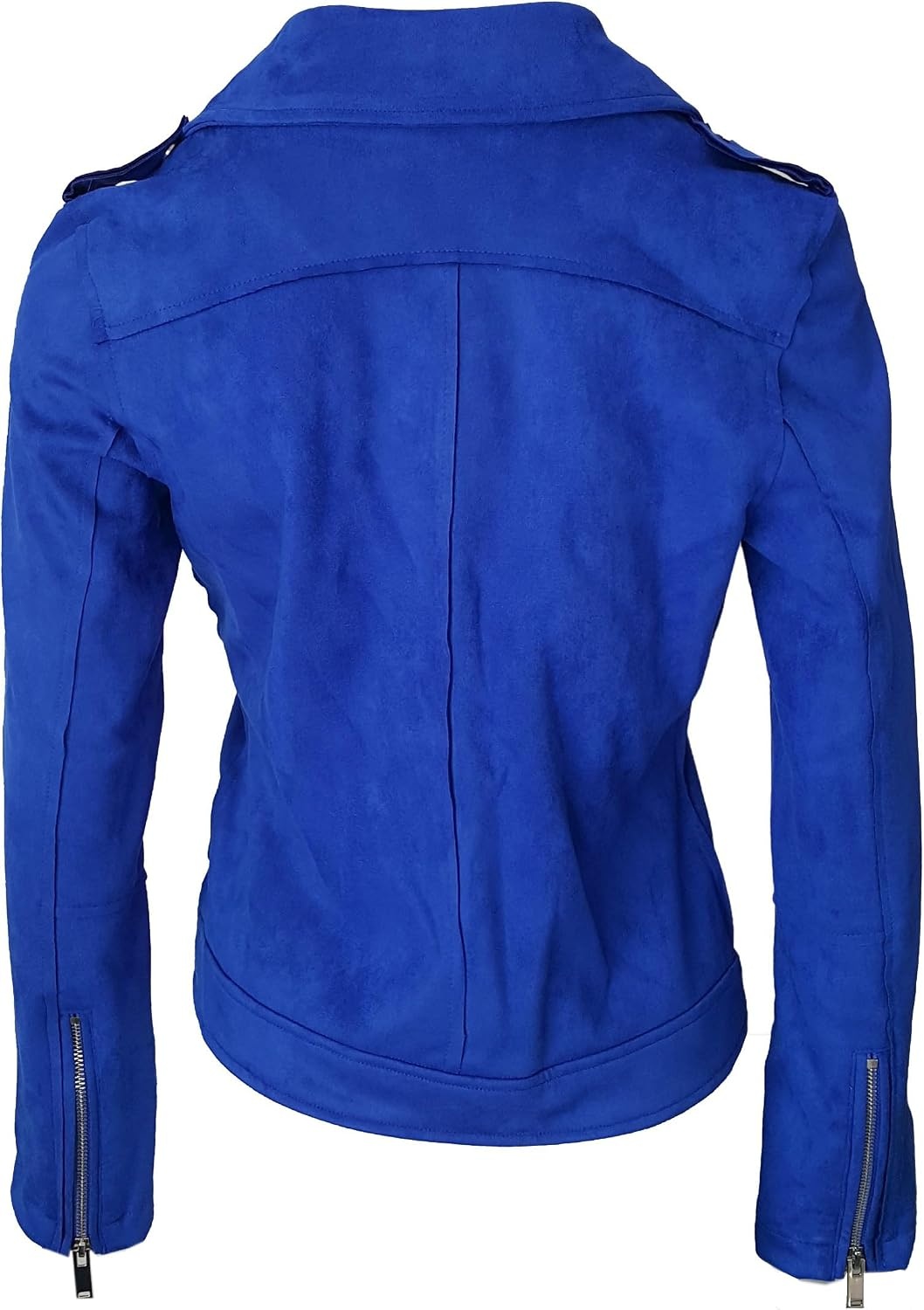 image:imageODCOCD Faux Suede Jacket for Women Long Sleeve Zipper Up Casual OutwearRoyal Blue