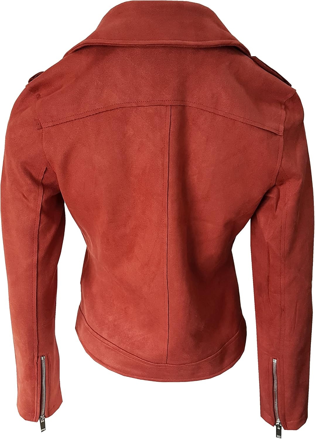 image:imageODCOCD Faux Suede Jacket for Women Long Sleeve Zipper Up Casual OutwearRust
