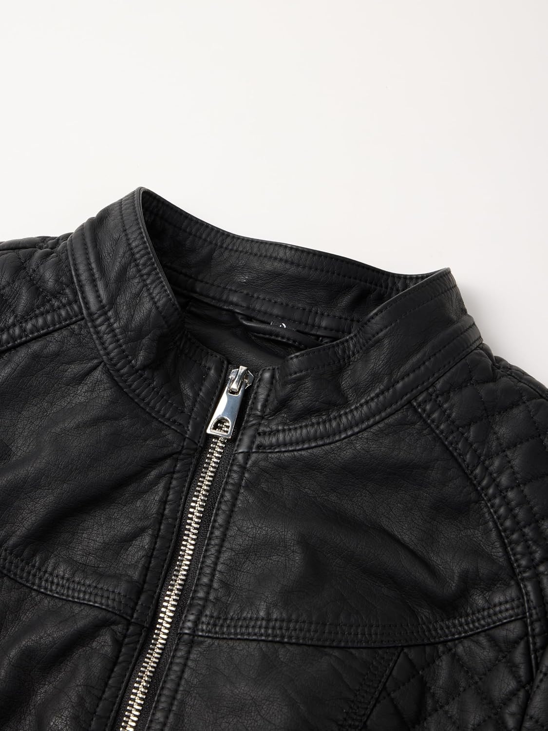 image:imageWomens Plus Size Faux Leather Zip Up Moto Jacket Fashion Coats 1X5X Geschallino Spring Fall OutfitsStand CollarLapelGoing Out Concert Party Clothesfor Commute Travel and Daily StreetwearBlack Coat