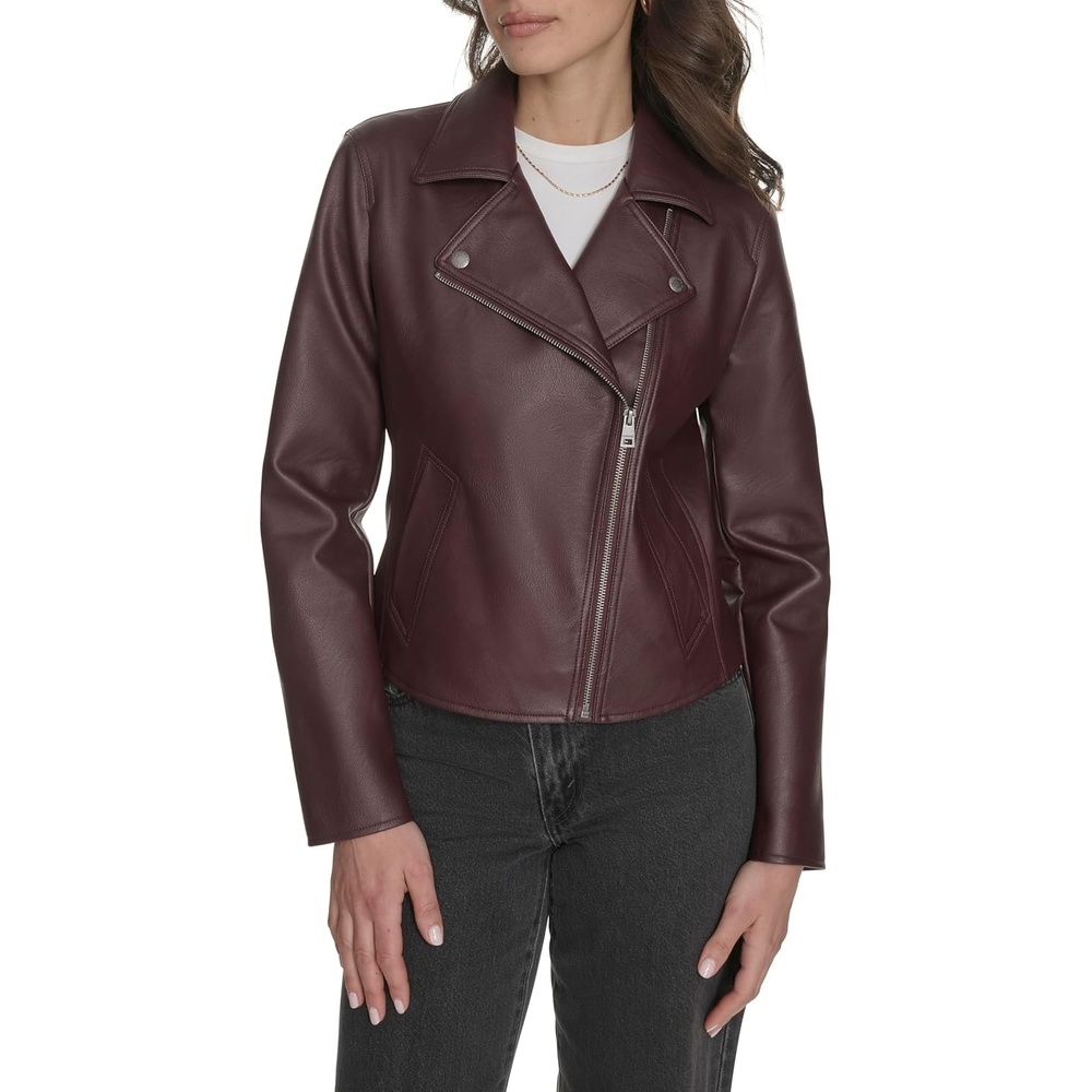 image:imageLevis Womens Moto Jacket With Welt PocketsOxblood