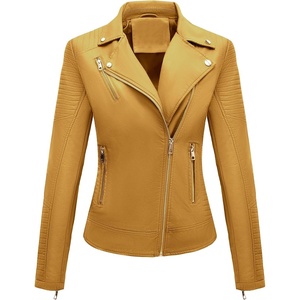 Bellivera Women’s Faux Leather Casual Moto Lightweight Jacket | 2026 Spring Fall Trendy Zip Up Outfits Classic Biker Coat with Lapel Collar, Soft Smooth Lining and Zipper Pockets(Ginger)