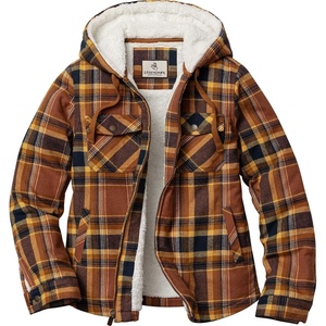 Legendary Whitetails Women’s Hooded Shacket Berber Lined Shirt Jacket(Lake Cabin Plaid)