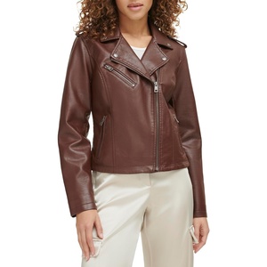 Levi’s Women’s The Classic Faux Leather Moto Jacket (Regular & Plus Size)(Chocolate Brown)