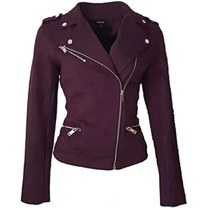 ODCOCD Faux Suede Jacket for Women Long Sleeve Zipper Up Casual Outwear(Mulberry)