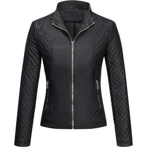 Women’s Plus Size Faux Leather Zip Up Moto Jacket Fashion Coats 1X-5X | Geschallino Spring Fall Outfits,Stand Collar/Lapel,Going Out Concert Party Clothes,for Commute Travel and Daily Streetwear(Black Coat)