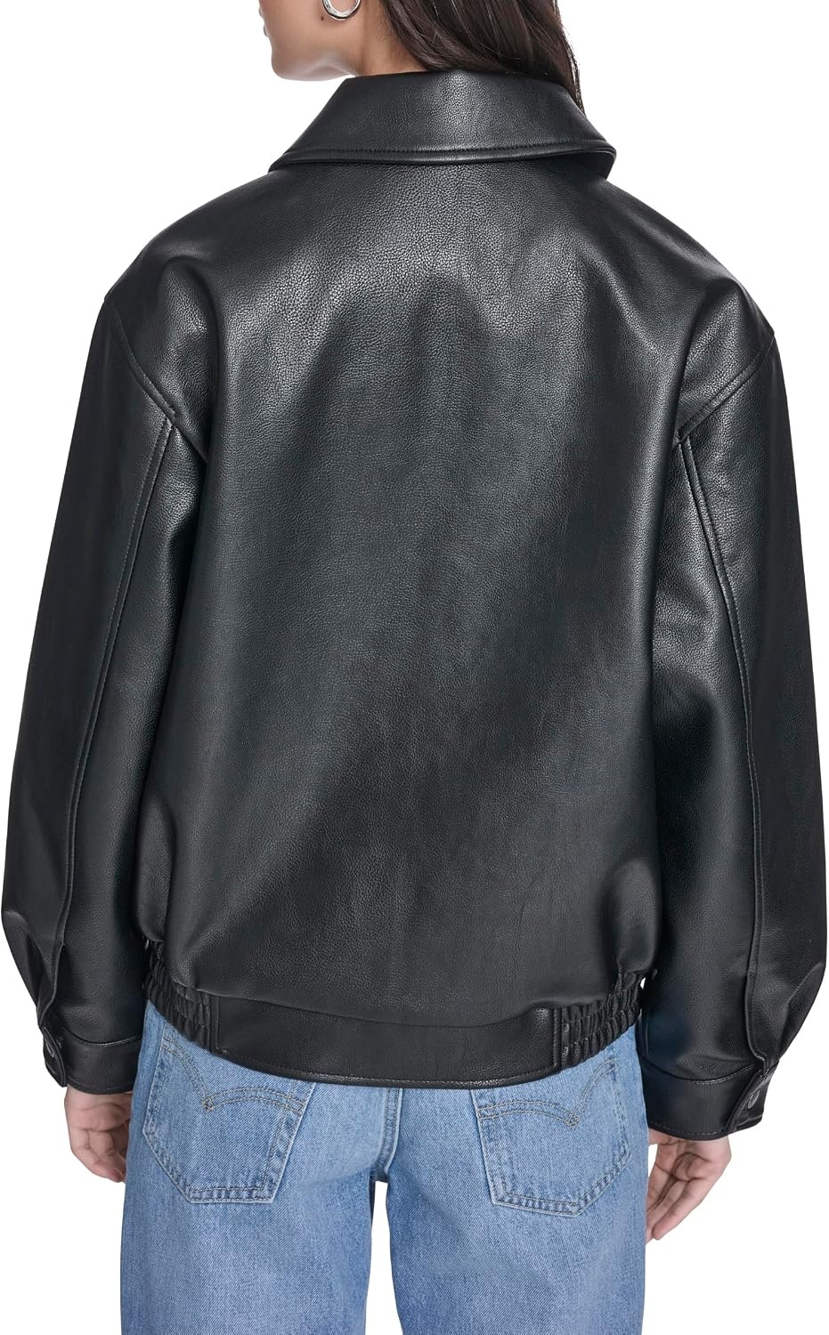 image:imageLevis Womens Faux Leather Relaxed Fit BomberBlack