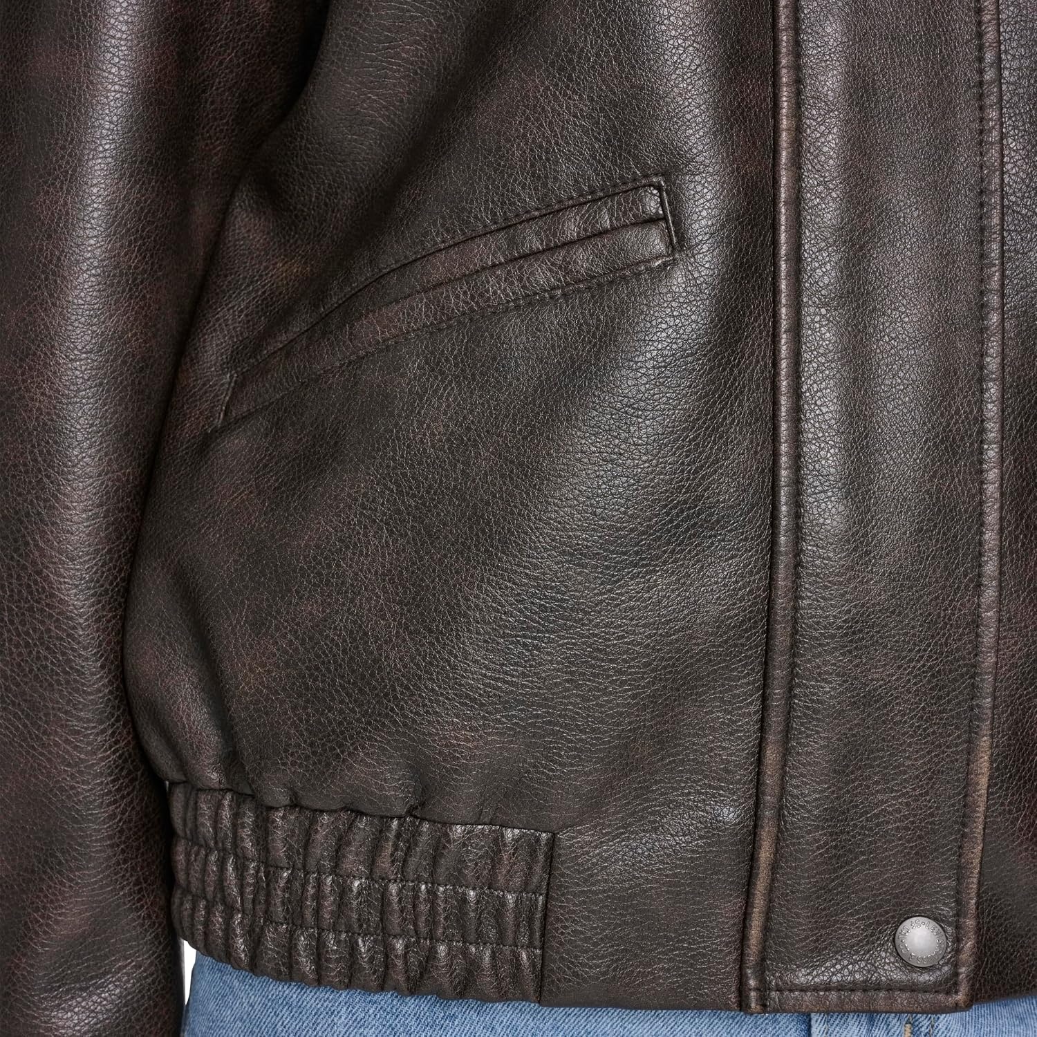 image:imageLevis Womens Faux Leather Relaxed Fit BomberBrown