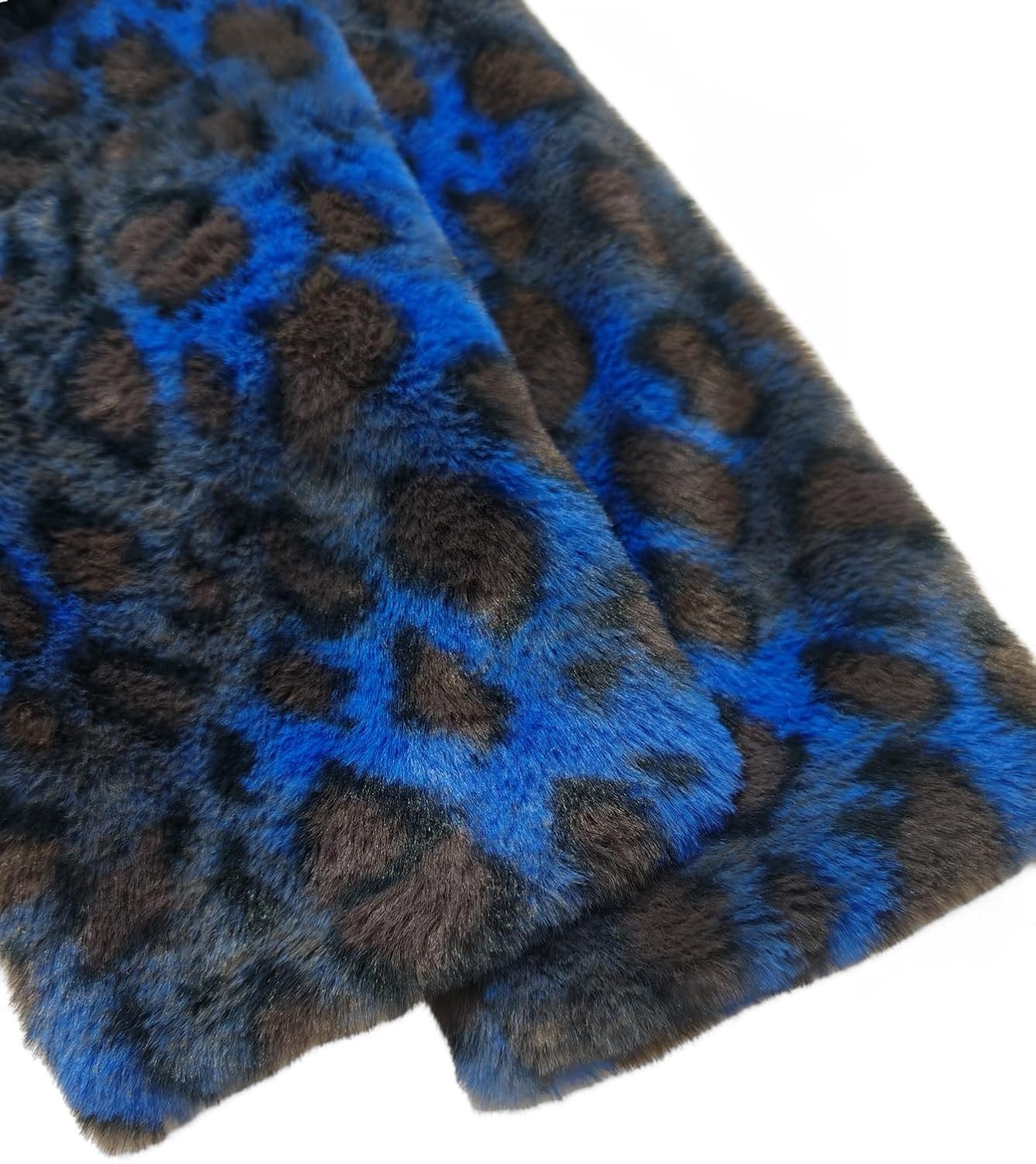 image:imageTOPONSKY Womens Winter Warm Lapel Faux Fur With Inner Lining amp Buttons CoatsCd Leopard Blue