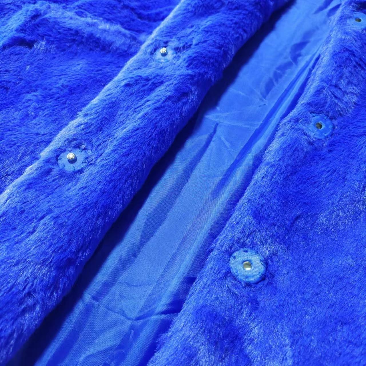 image:imageTOPONSKY Womens Winter Warm Lapel Faux Fur With Inner Lining amp Buttons CoatsCe Royal Blue