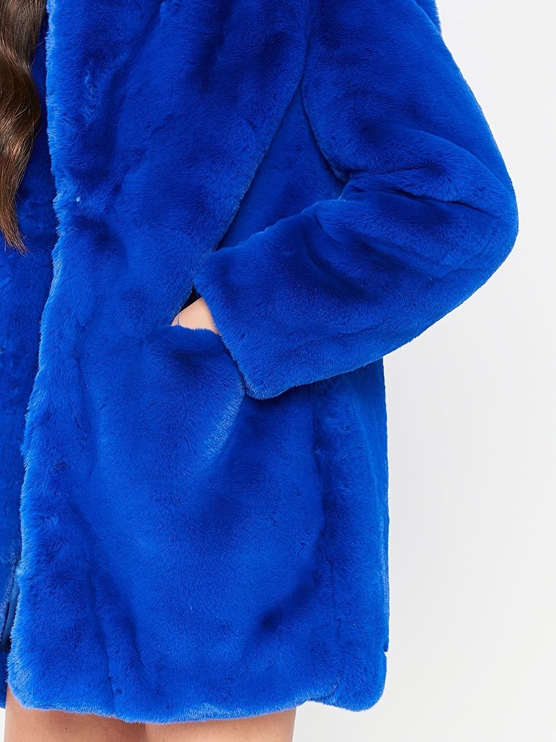image:imageTOPONSKY Womens Winter Warm Lapel Faux Fur With Inner Lining amp Buttons CoatsCe Royal Blue