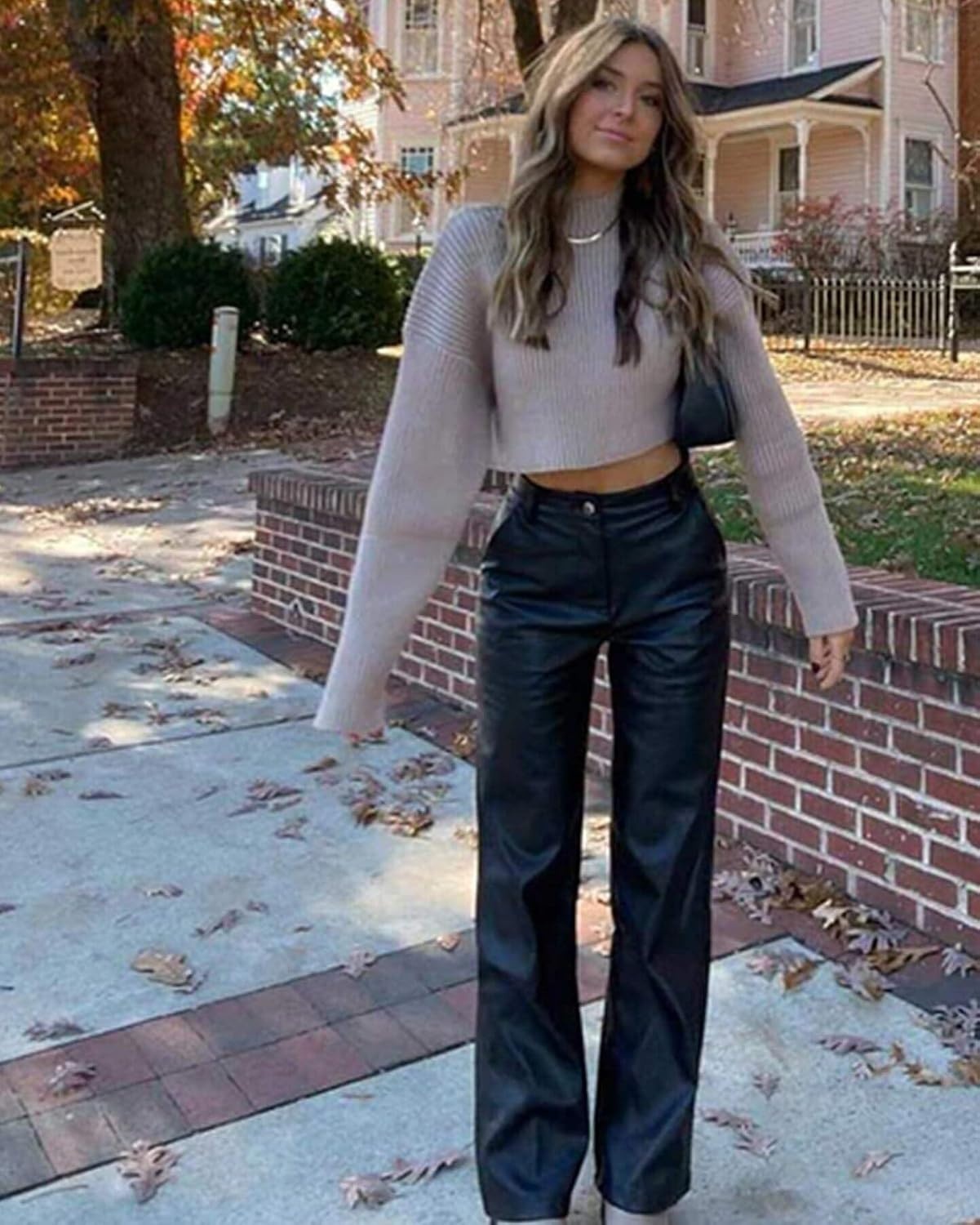 image:imageWomens Faux Leather Pants Button Straight Leg PU Jeans with Pockets BlackBrown 4 Pockets Thin Fleece Lining Soft Faux Leather Straight Leg Fit Party Date Night Concert amp Daily WearBlack