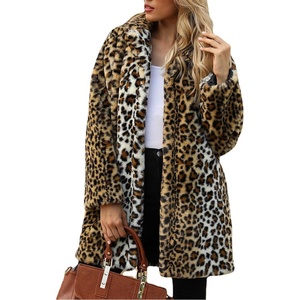 TOPONSKY Womens Winter Warm Lapel Faux Fur With Inner Lining & Buttons Coats(Cd Leopard Brown)