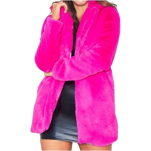 TOPONSKY Womens Winter Warm Lapel Faux Fur With Inner Lining & Buttons Coats(Ce Rose)