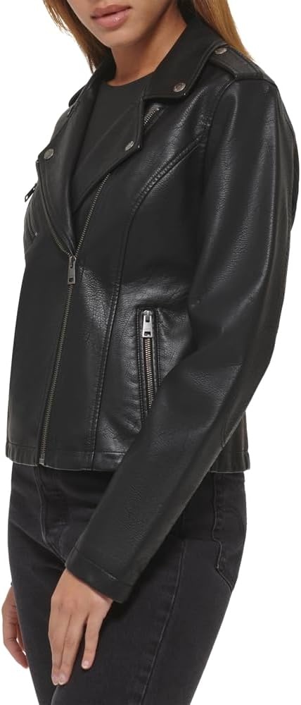 image:imageLevis Womens Classic Faux Leather Moto JacketClassic Black