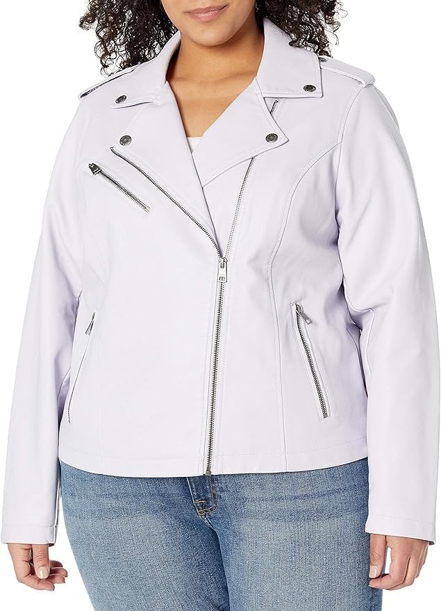 image:imageLevis Womens Classic Faux Leather Moto JacketLilac