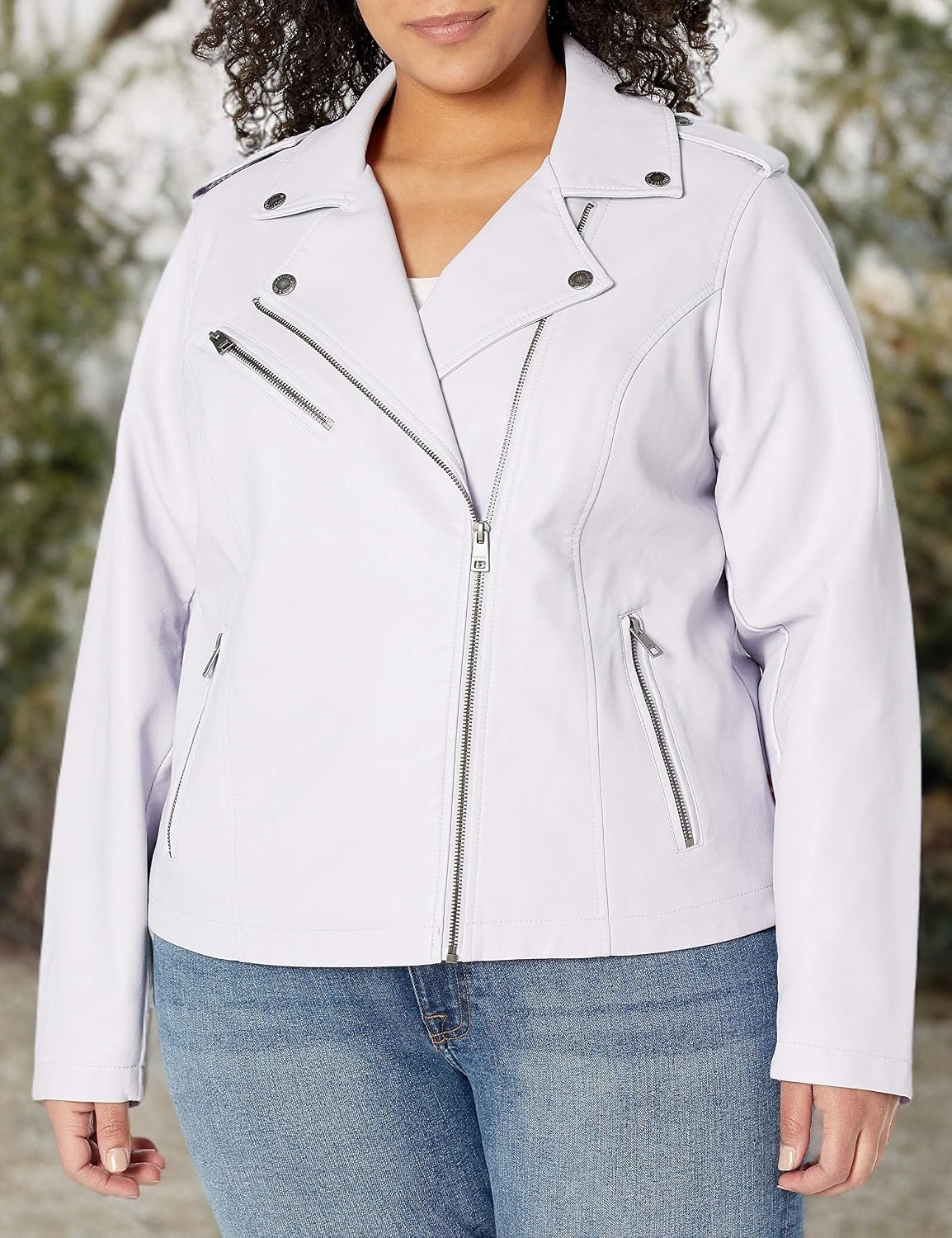 image:imageLevis Womens Classic Faux Leather Moto JacketLilac