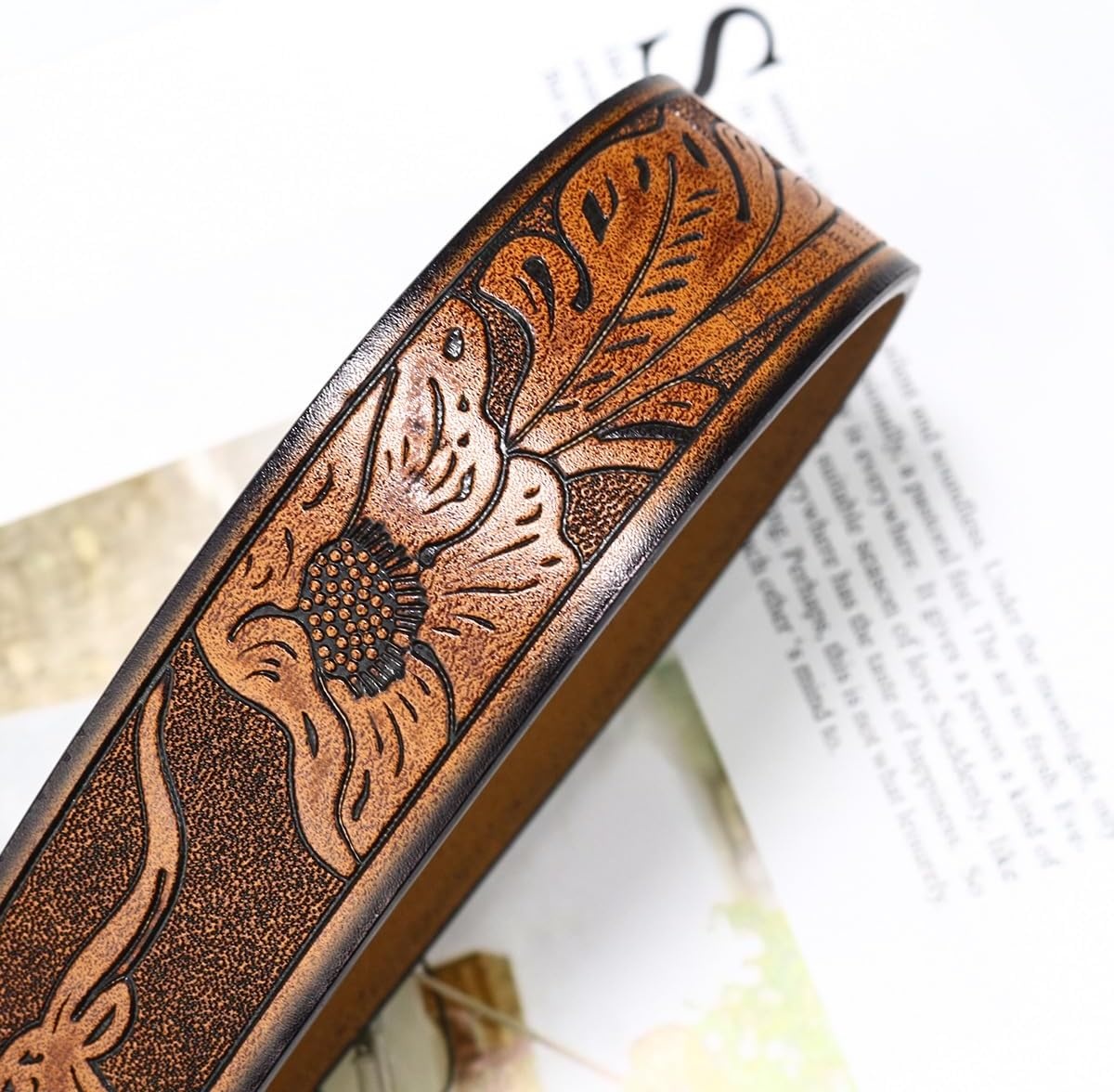 image:imageWomenWesternBelts Turquoise Oval Buckle CowboyLeatherBelt Dress Jeans western outfits belt faux leather floral embossed pattern adjustable fit belts for rodeos festivals country eventsBrown