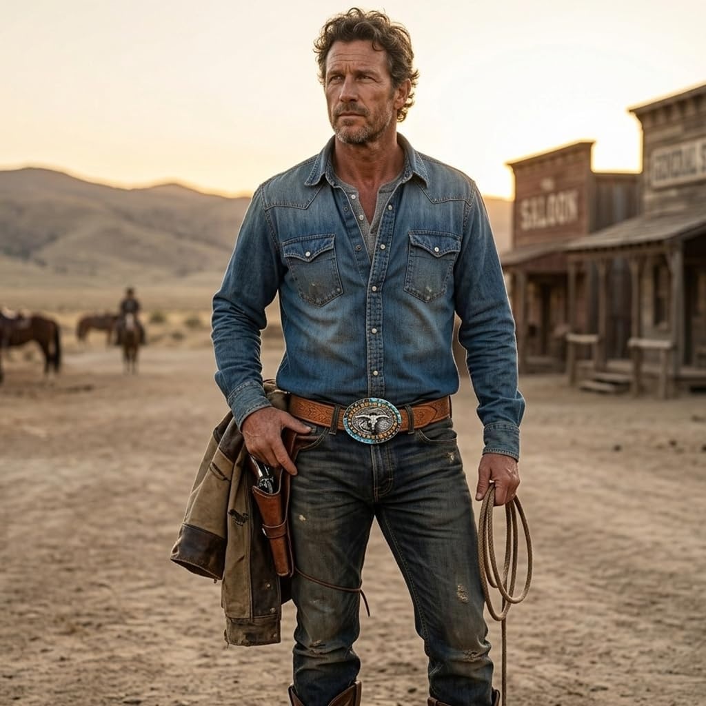 image:imageWomenWesternBelts Turquoise Oval Buckle CowboyLeatherBelt Dress Jeans western outfits belt faux leather floral embossed pattern adjustable fit belts for rodeos festivals country eventsBrown