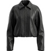 Black Faux Leather Coat