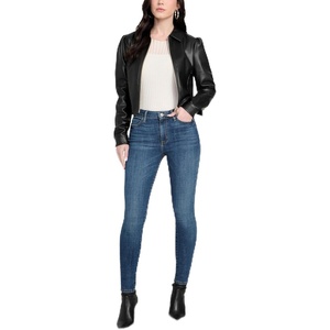 GUESS Women’s Fancy Zipped Faux Leather Biker Jacket(Jet Black)