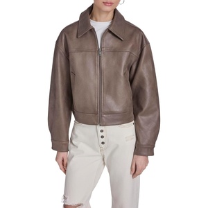 Levi’s Women’s Relaxed Fit Zip Front Jacket(Pine Bark Faux Suede)