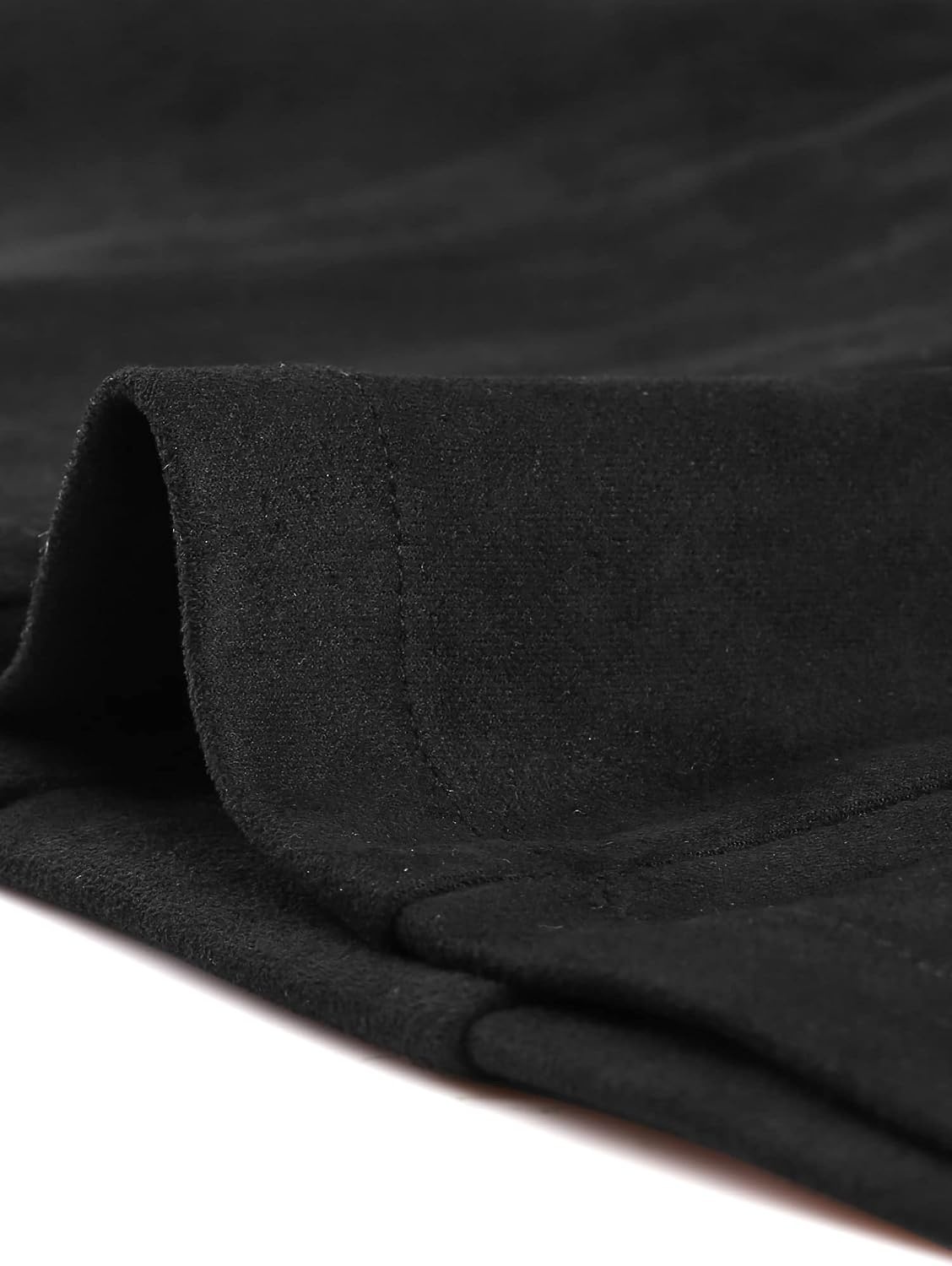 image:imageAllegra K Womens Faux Suede Blazer Belted Work Suit Jacket with Pockets Long Sleeve Button Down Collared Blazers Professional Business Casual Outfits for Fall WinterBlack