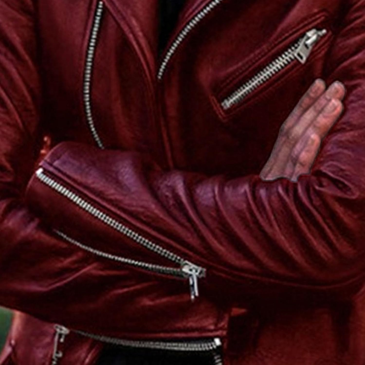 image:imageJEKEDG Womens Casual Blazer Collar Fashion Coat Vintage Biker Spring Fall Coat Jacket Faux Leather Zip Up CoatsRed