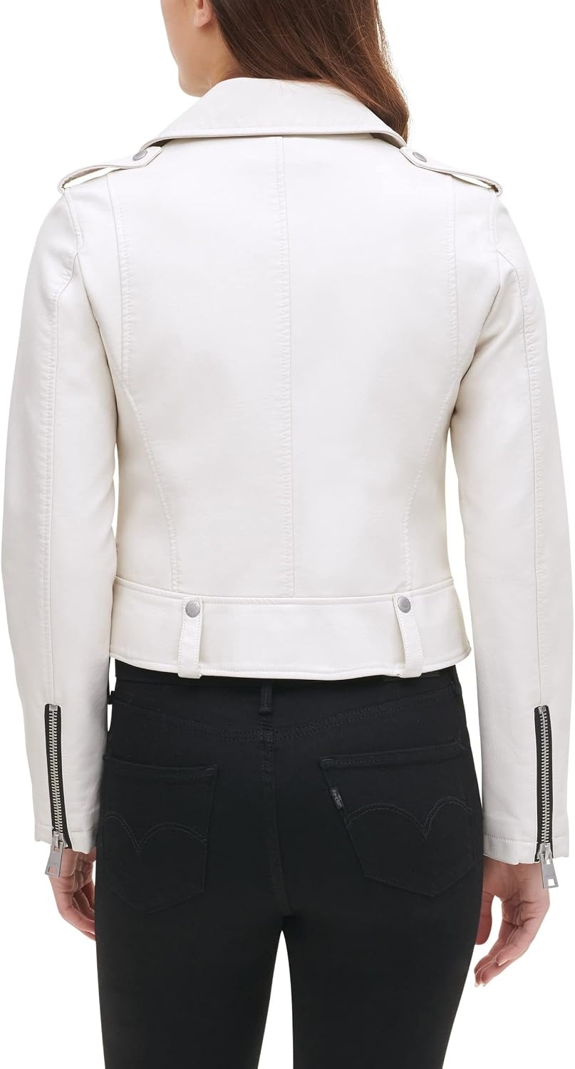 image:imageLevis Womens Faux Leather Contemporary Motorcycle Jacket Standard and PlusOyster