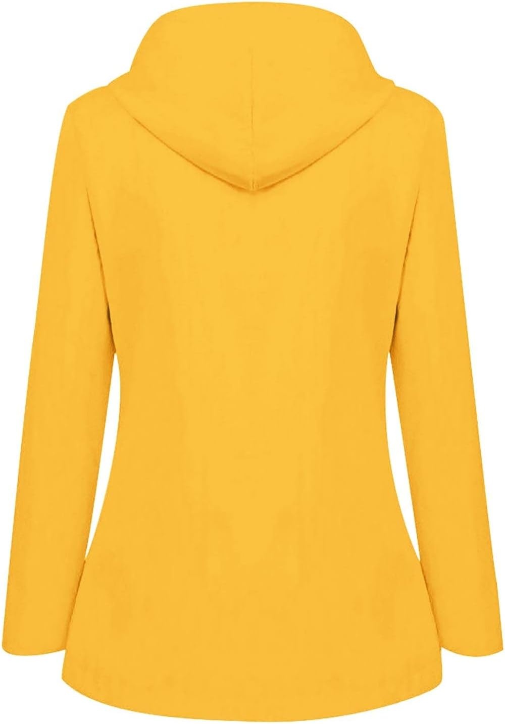 image:imageNAMTYQX Womens Hooded Raincoat Lightweight Fit Plus Size Waterproof Dressy Zip up Rain Jacket Windbreaker with Pockets00yellow