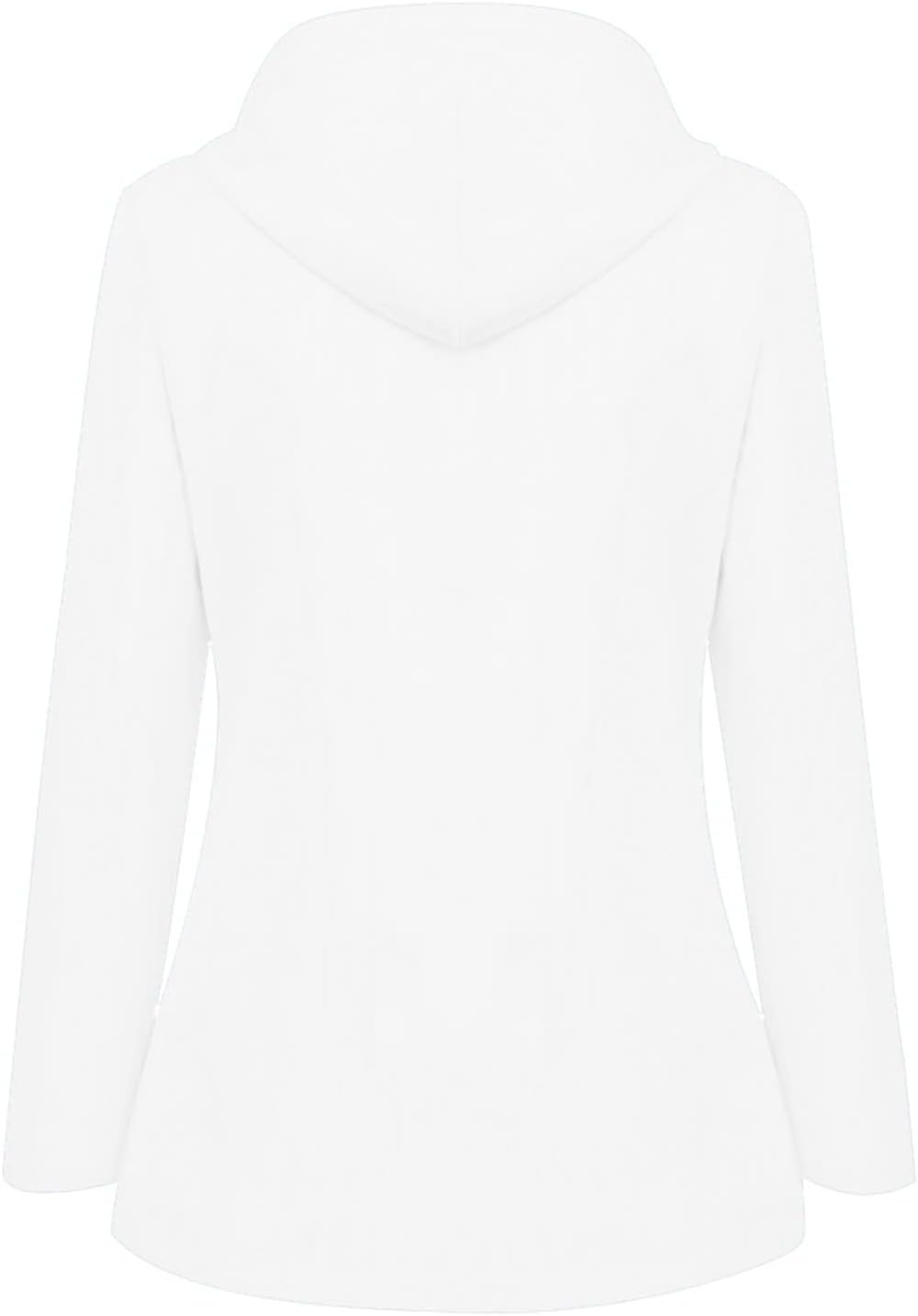 image:imageNAMTYQX Womens Hooded Raincoat Lightweight Fit Plus Size Waterproof Dressy Zip up Rain Jacket Windbreaker with Pockets02white