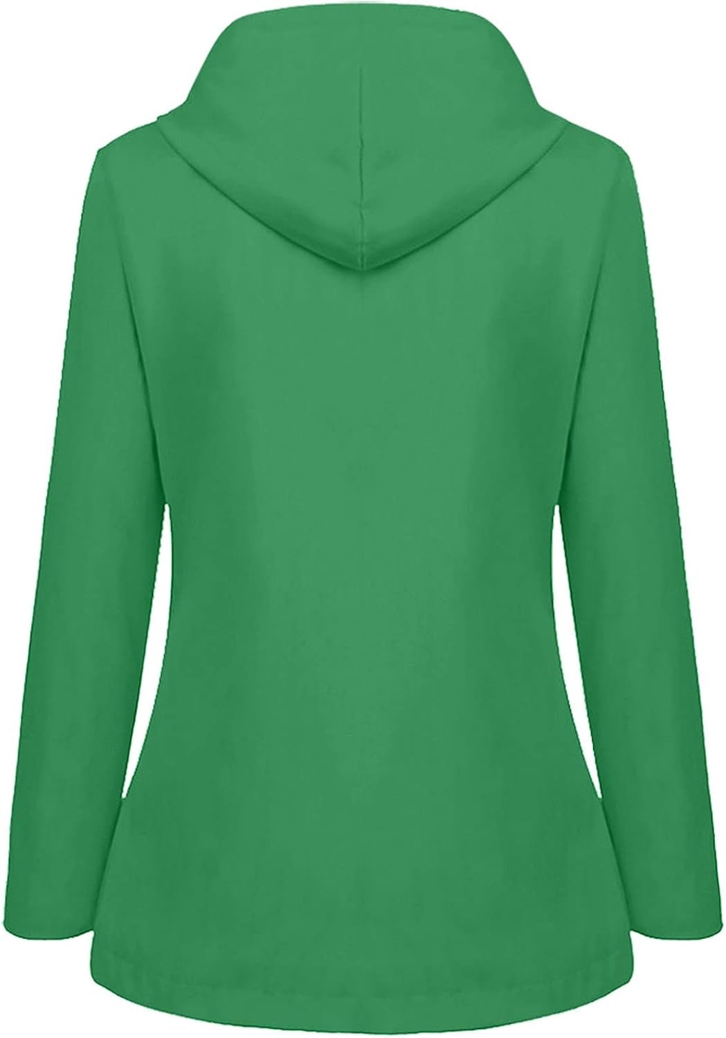 image:imageNAMTYQX Womens Hooded Raincoat Lightweight Fit Plus Size Waterproof Dressy Zip up Rain Jacket Windbreaker with Pockets03green