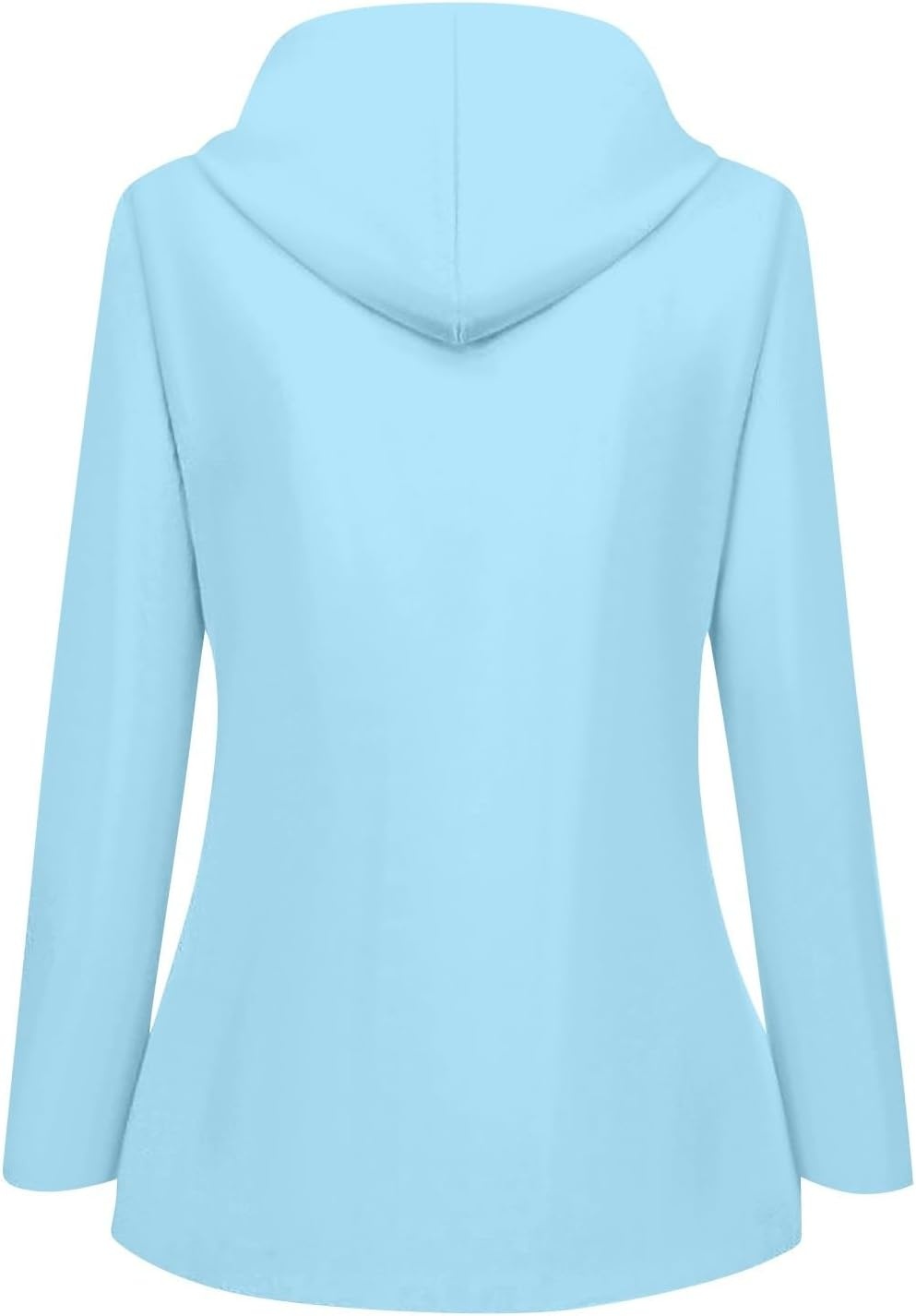 image:imageNAMTYQX Womens Hooded Raincoat Lightweight Fit Plus Size Waterproof Dressy Zip up Rain Jacket Windbreaker with Pockets10light Blue