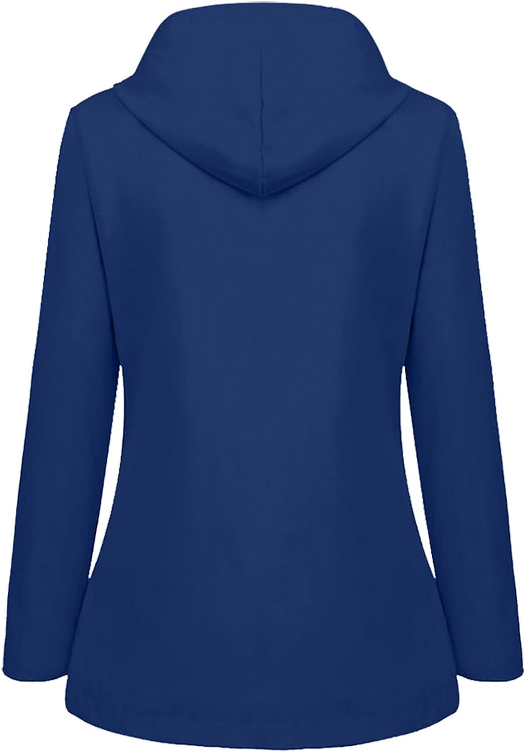 image:imageNAMTYQX Womens Hooded Raincoat Lightweight Fit Plus Size Waterproof Dressy Zip up Rain Jacket Windbreaker with PocketsBlue
