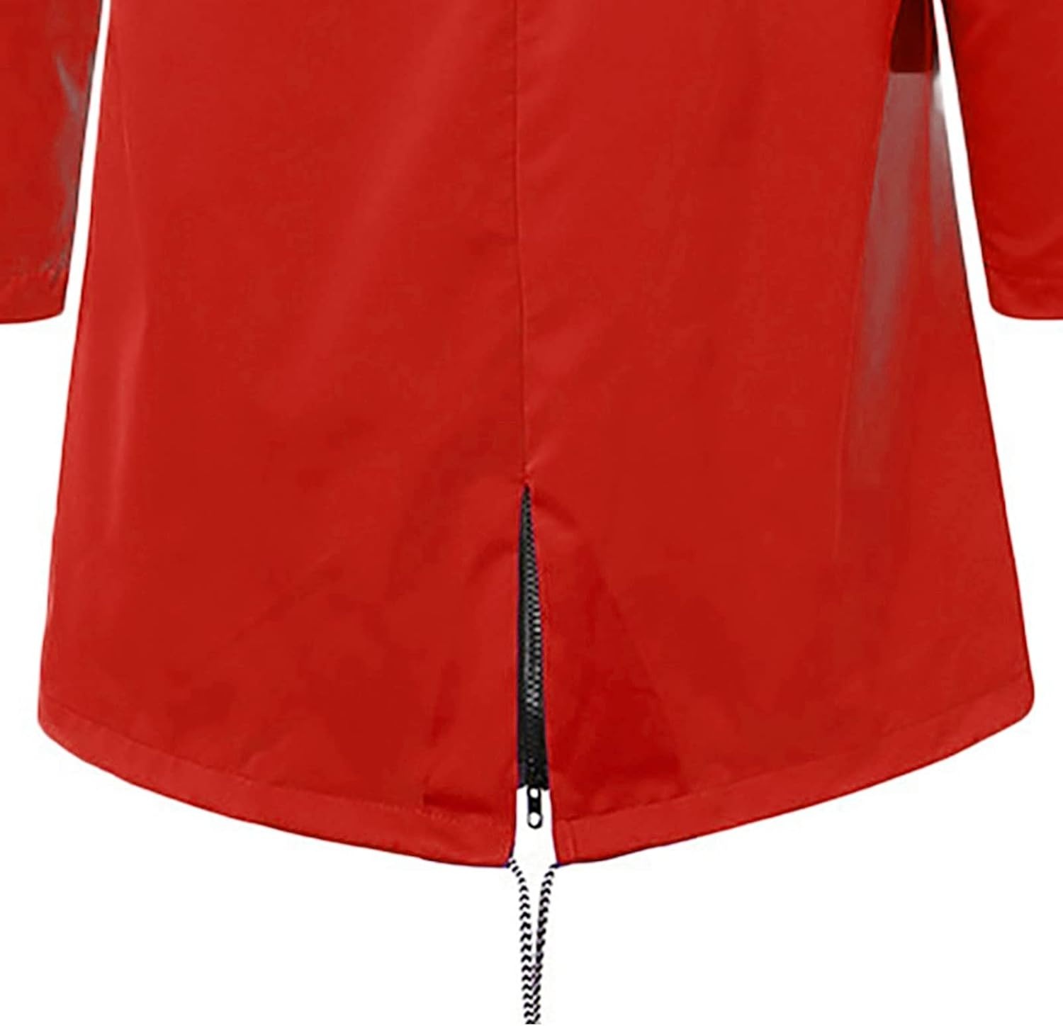 image:imageNAMTYQX Womens Hooded Raincoat Lightweight Fit Plus Size Waterproof Dressy Zip up Rain Jacket Windbreaker with PocketsZred
