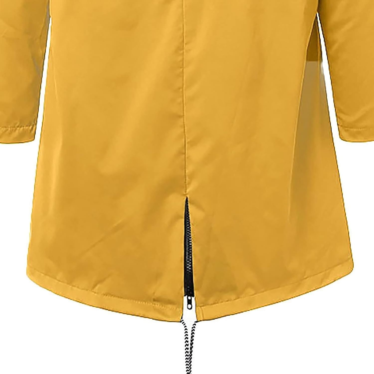 image:imageNAMTYQX Womens Hooded Raincoat Lightweight Fit Plus Size Waterproof Dressy Zip up Rain Jacket Windbreaker with PocketsZyellow