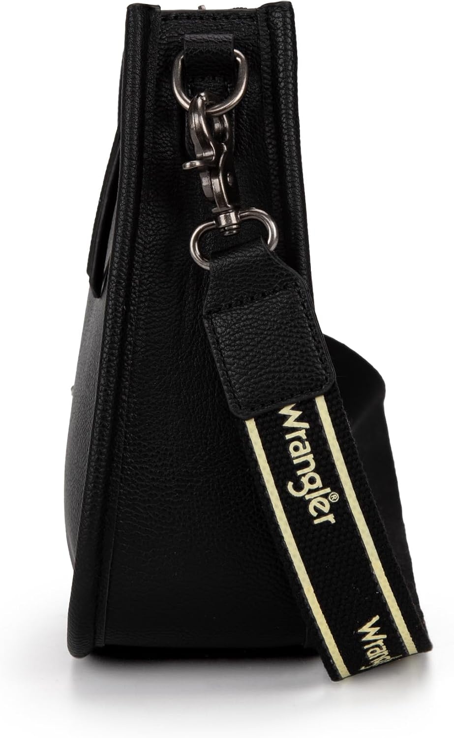 image:imageWrangler Small Crossbody Bag for Women Mini Shoulder Purse with Adjustable Strap Vegan Leather Phone PurseBlack