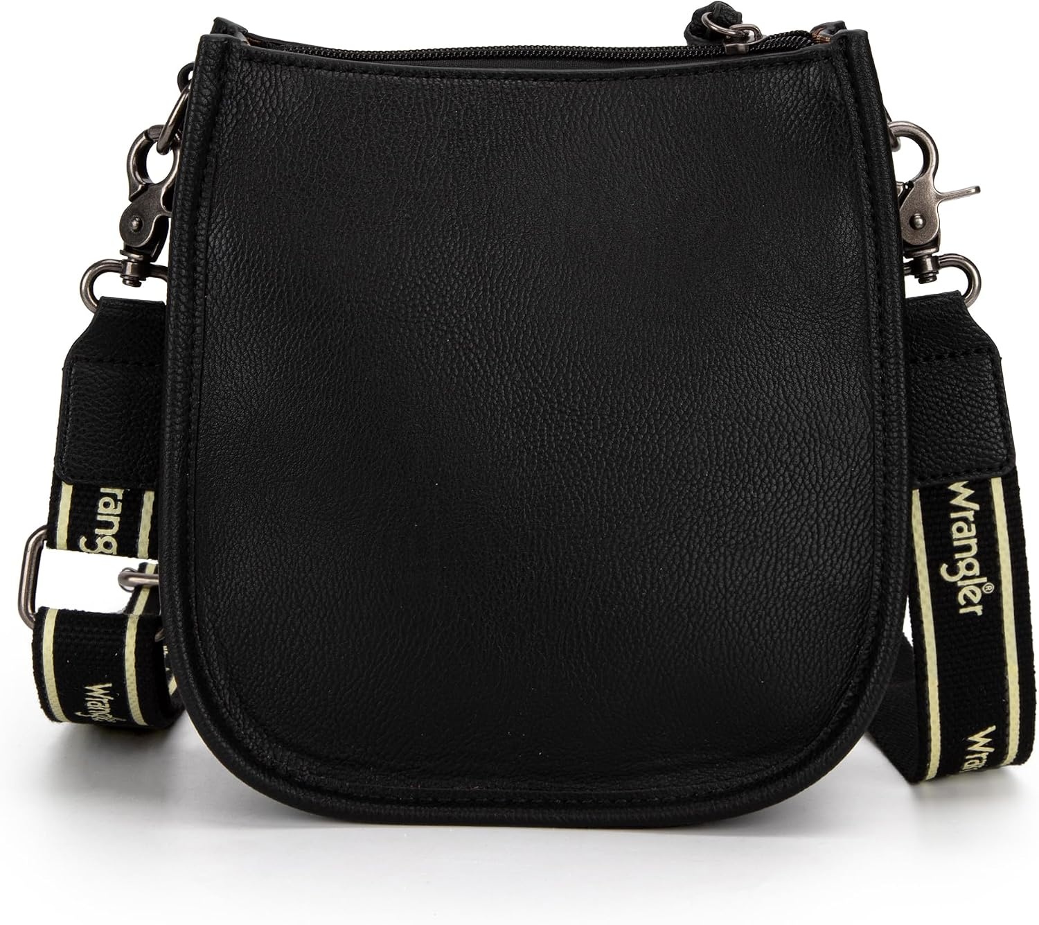image:imageWrangler Small Crossbody Bag for Women Mini Shoulder Purse with Adjustable Strap Vegan Leather Phone PurseBlack