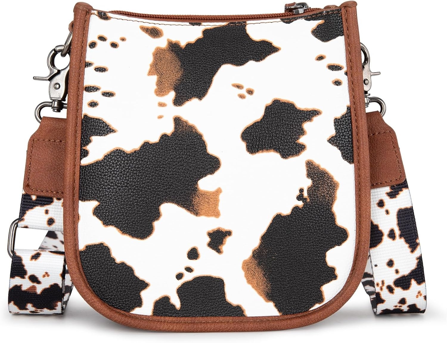 image:imageWrangler Small Crossbody Bag for Women Mini Shoulder Purse with Adjustable Strap Vegan Leather Phone PurseCow