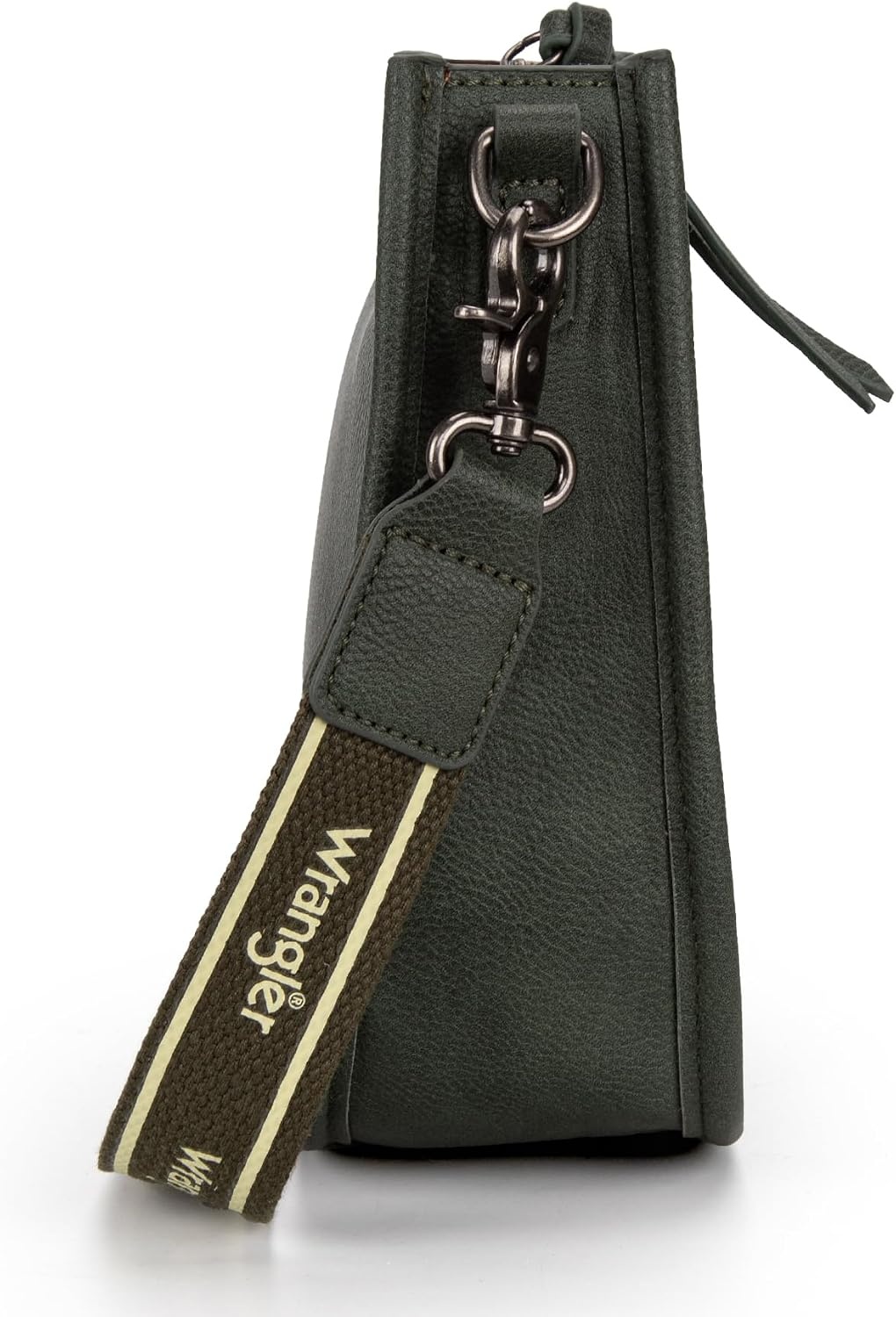 image:imageWrangler Small Crossbody Bag for Women Mini Shoulder Purse with Adjustable Strap Vegan Leather Phone PurseGreen