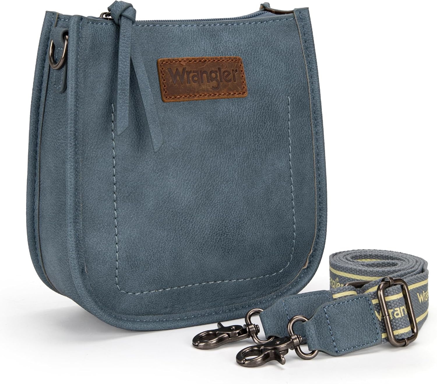 image:imageWrangler Small Crossbody Bag for Women Mini Shoulder Purse with Adjustable Strap Vegan Leather Phone PurseJean
