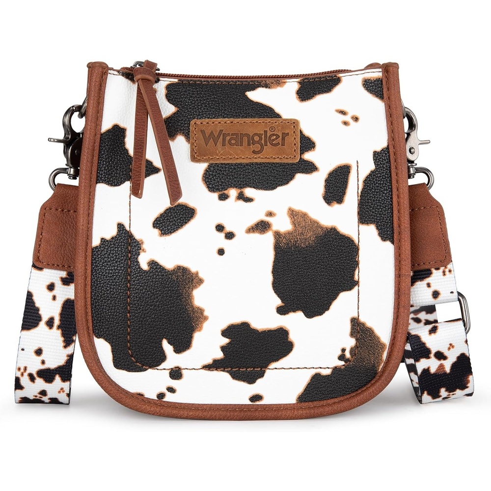 image:imageWrangler Small Crossbody Bag for Women Mini Shoulder Purse with Adjustable Strap Vegan Leather Phone PurseCow