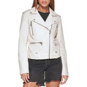 Levi’s Women’s Faux Leather Contemporary Motorcycle Jacket (Standard and Plus)(Oyster Solid)