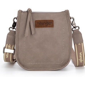 Wrangler Small Crossbody Bag for Women, Mini Shoulder Purse with Adjustable Strap, Vegan Leather Phone Purse(Khaki)