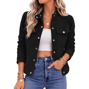 Zeagoo Faux Suede Jackets for Women Motorcycle Bomber Coats Long Sleeve | Going Out Suede Jacket,Button Down Collared Shacket,Trendy Streetwear,Casual Outerwear for Spring,Fall and Winter(Black)