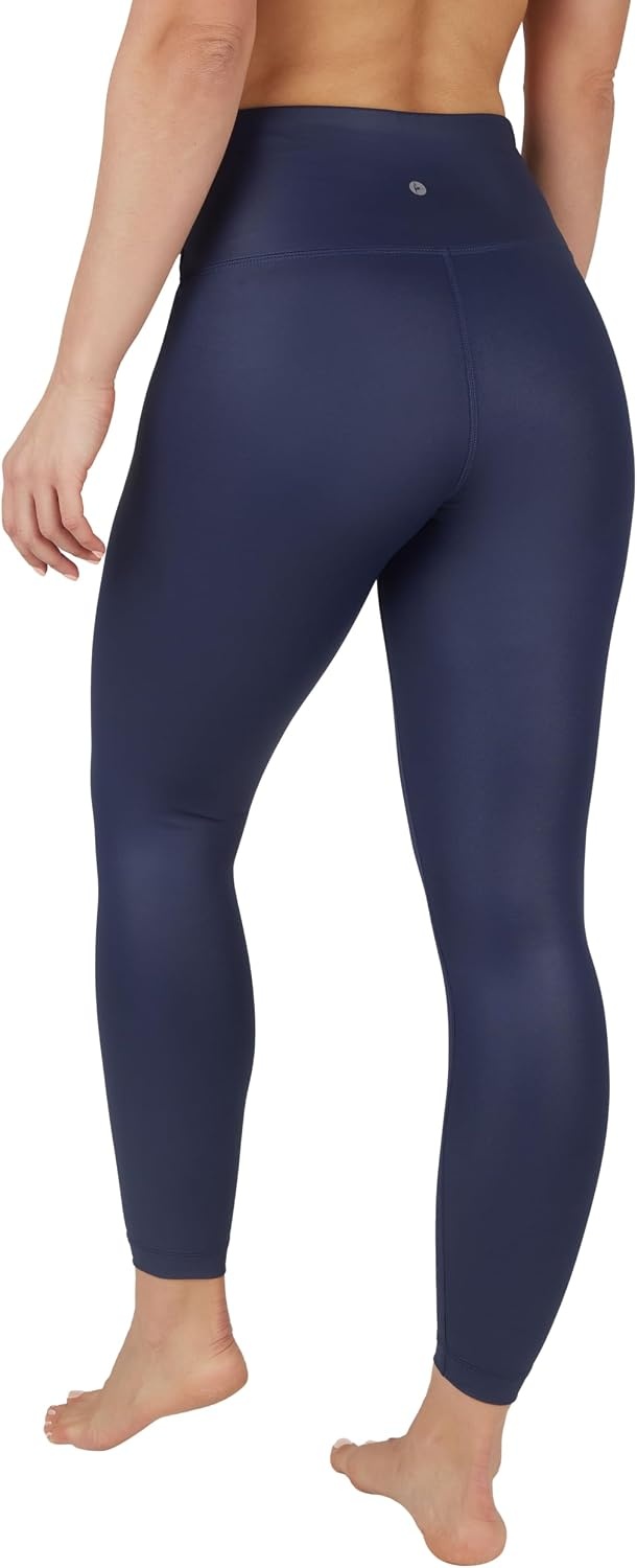 image:image90 Degree By Reflex Womens Faux Leather Leggings Matte High Waisted High Shine Faux Leather Ankle LeggingsDark Navy